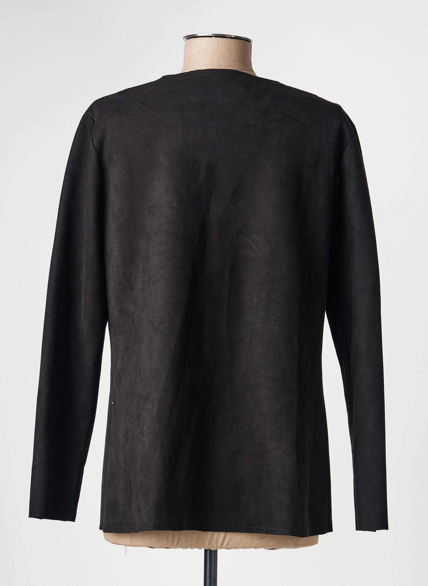 Jachete casual guler rotund negru 100 % FEMININ PARIS femeie