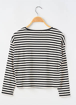 Tricou croială cambrată mâneci lungi negru LE TEMPS DES CERISES fată