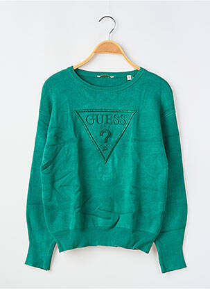Hanorac broderie mâneci lungi verde GUESS fată