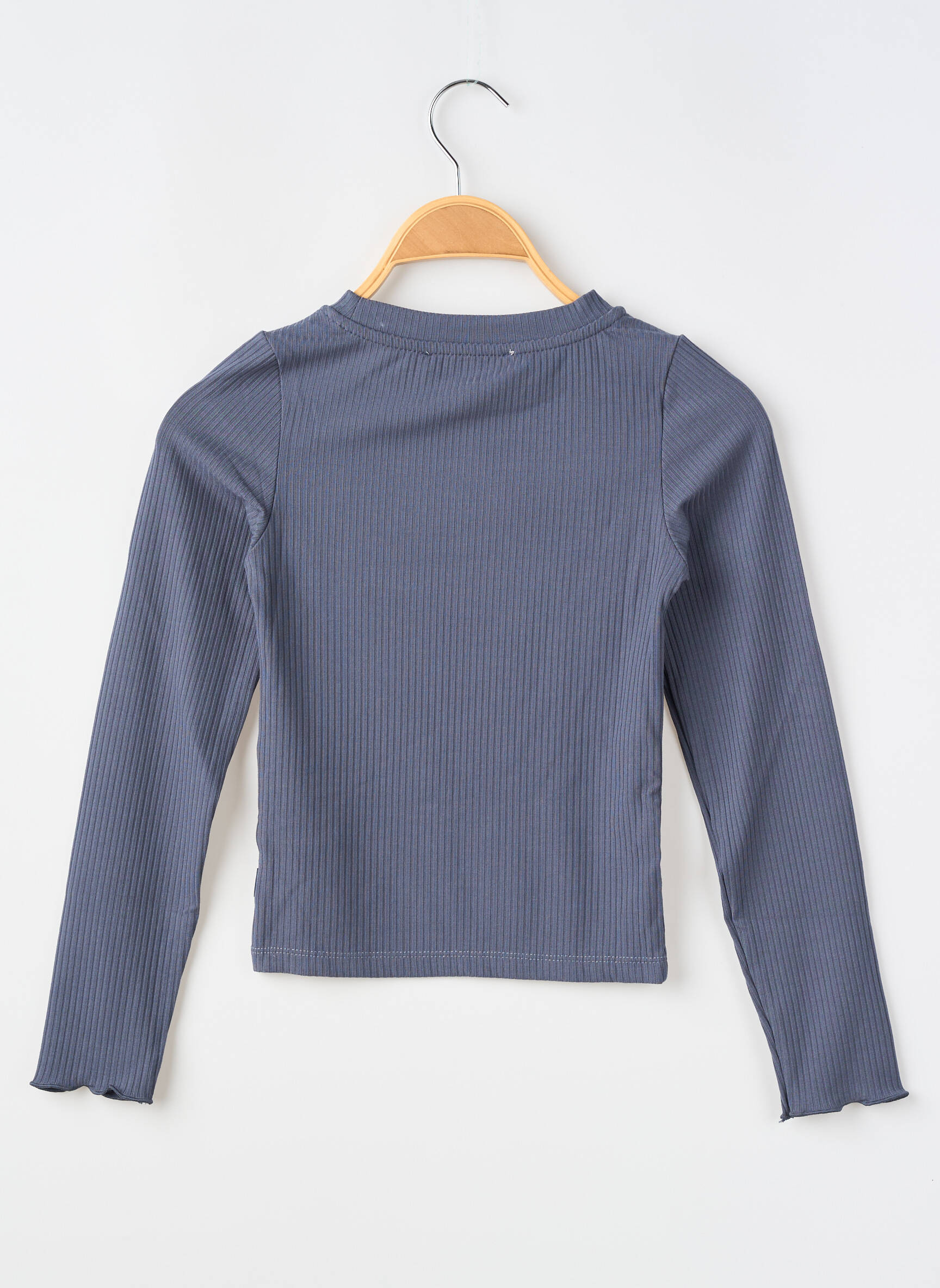 Tricou croială cambrată mâneci lungi albastru GARCIA fată