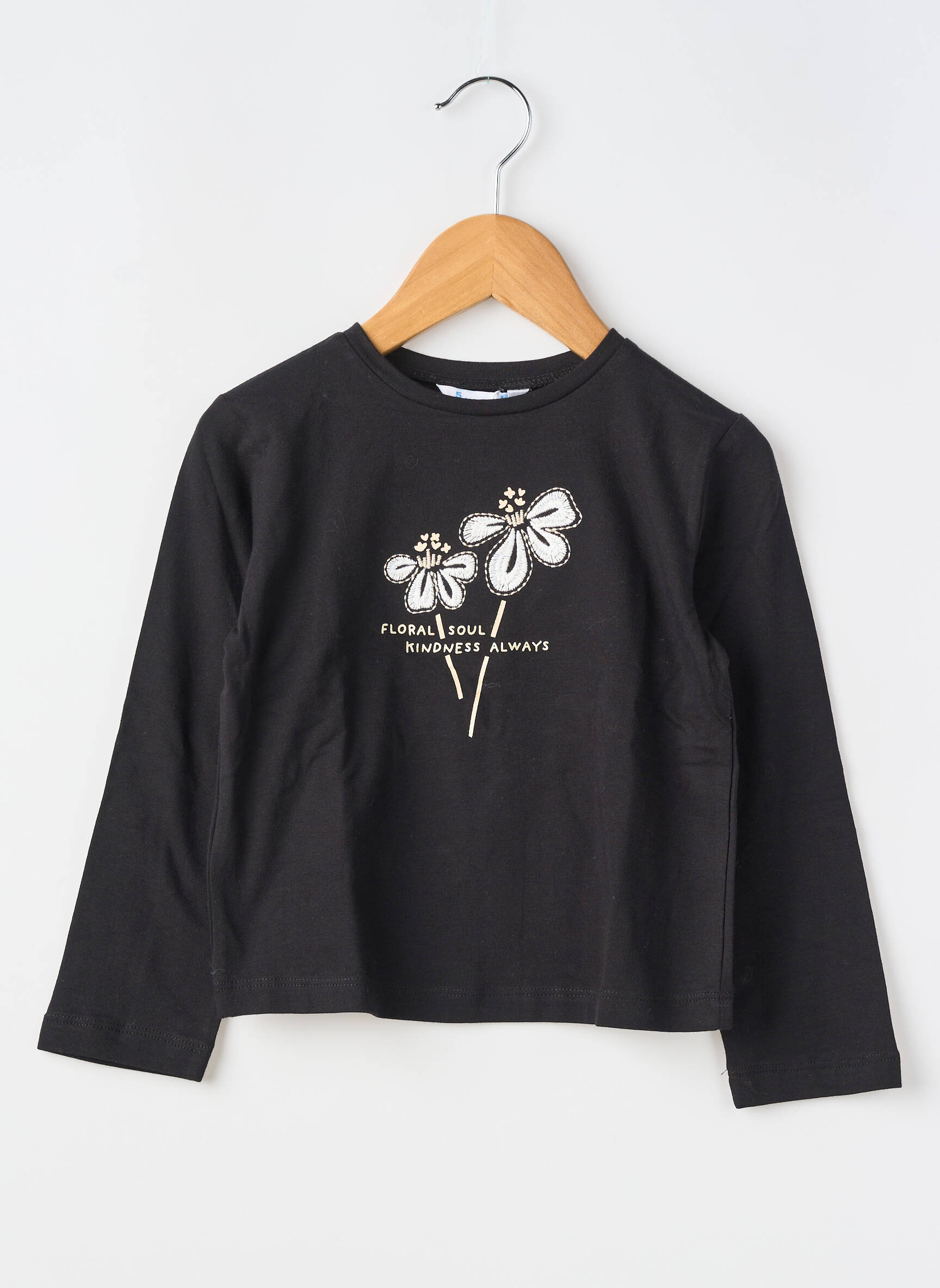 Tricou elasticitate mâneci lungi negru MAYORAL fată