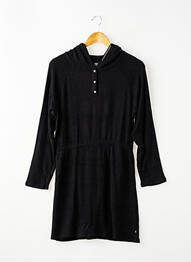 Rochie midi închidere presată mâneci lungi negru LE TEMPS DES CERISES fată