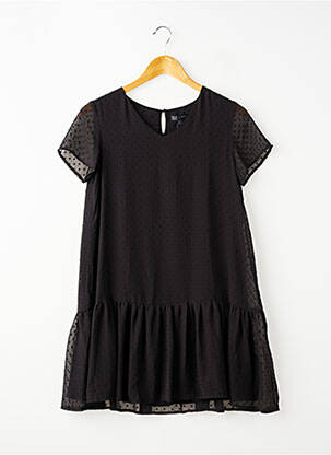 Rochie midi mâneci scurte mâneci scurte negru WAY (WAY ARE YOU) BY IKKS fată