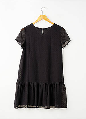 Rochie midi mâneci scurte mâneci scurte negru WAY (WAY ARE YOU) BY IKKS fată