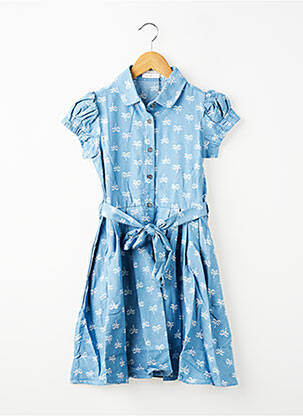 Rochie midi mâneci scurte mâneci scurte albastru MINI MOLLY BY MOLLY BRAKEN fată