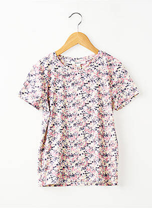 Tricou croială cambrată mâneci scurte roz GARCIA fată