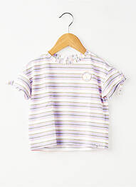 Tricou închidere cu nasturi la spate mâneci scurte violet GARCIA fată