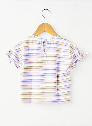 Tricou închidere cu nasturi la spate mâneci scurte violet GARCIA fată