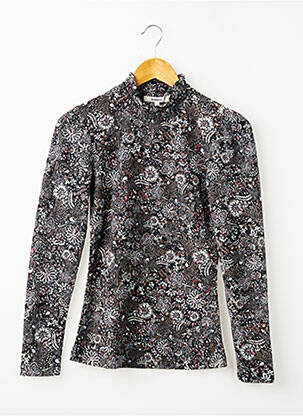 Top croială cambrată mâneci lungi negru GARCIA fată