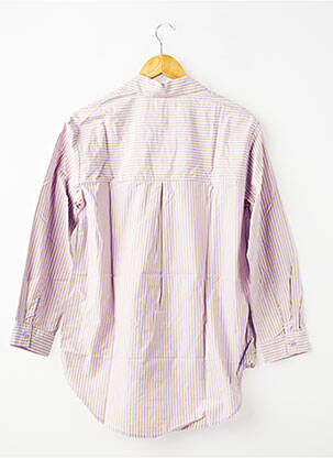 Tunică mâneci lungi țesătură poplin violet LE TEMPS DES CERISES fată