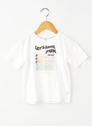 Tricou elasticitate mâneci scurte alb GARCIA fată