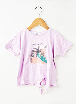 Tricou elasticitate mâneci scurte violet GARCIA fată