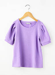 Tricou elasticitate mâneci scurte violet GEISHA fată