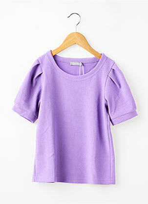 Tricou elasticitate mâneci scurte violet GEISHA fată