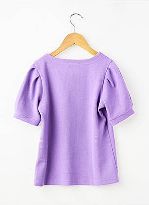 Tricou elasticitate mâneci scurte violet GEISHA fată