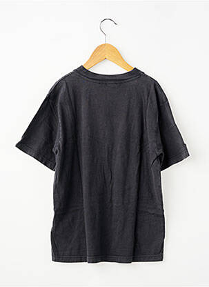 Tricou croială dreaptă mâneci scurte negru LE TEMPS DES CERISES fată