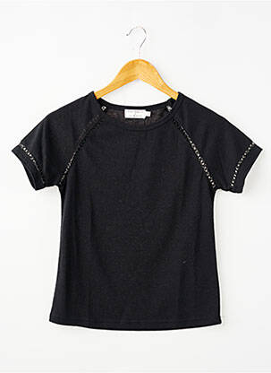 Tricou croială dreaptă mâneci scurte negru MOLLY BRACKEN fată
