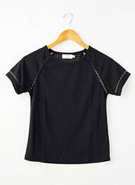 Tricou croială dreaptă mâneci scurte negru MOLLY BRACKEN fată