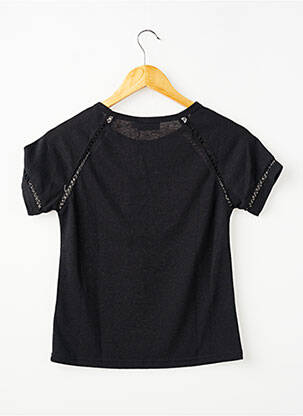 Tricou croială dreaptă mâneci scurte negru MOLLY BRACKEN fată