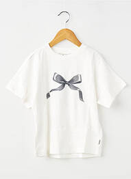 Tricou croială dreaptă mâneci scurte alb GARCIA fată