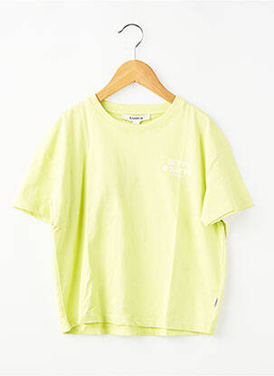 Tricou croială dreaptă mâneci scurte verde GARCIA fată