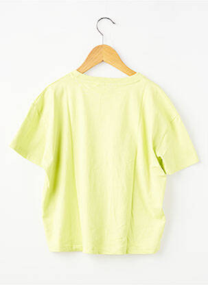 Tricou croială dreaptă mâneci scurte verde GARCIA fată