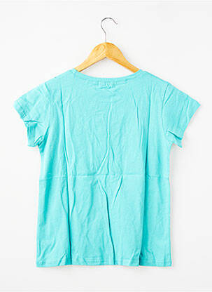 Tricou croială dreaptă mâneci scurte albastru MOLLY BRACKEN fată