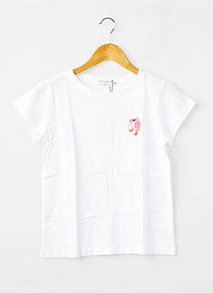 Tricou croială dreaptă mâneci scurte alb MOLLY BRACKEN fată