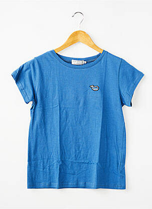Tricou croială dreaptă mâneci scurte albastru MOLLY BRACKEN fată