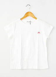 Tricou croială dreaptă mâneci scurte alb MOLLY BRACKEN fată