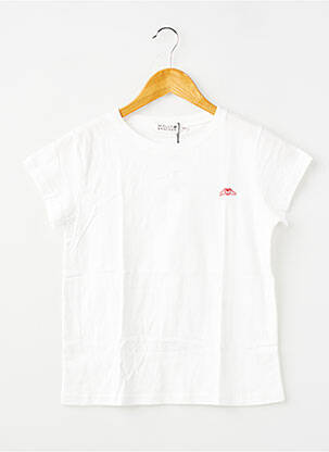 Tricou croială dreaptă mâneci scurte alb MOLLY BRACKEN fată
