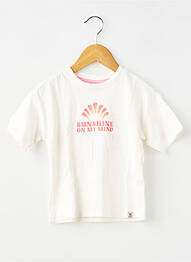 Tricou croială dreaptă mâneci scurte alb GARCIA fată