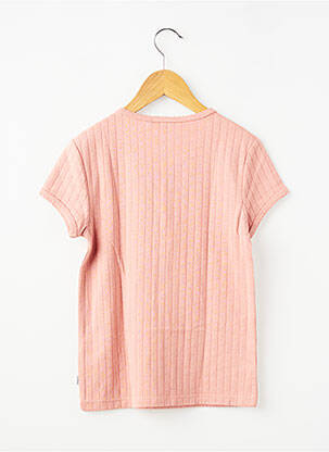 Tricou croială dreaptă mâneci scurte roz GARCIA fată