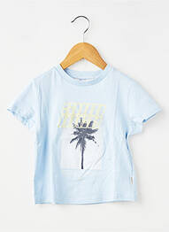 Tricou croială dreaptă mâneci scurte albastru GARCIA fată
