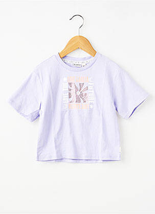 Tricou croială dreaptă mâneci scurte violet GARCIA fată