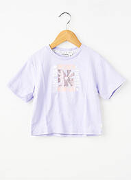 Tricou croială dreaptă mâneci scurte violet GARCIA fată