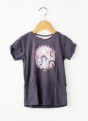 Tricou croială dreaptă mâneci scurte gri GARCIA fată