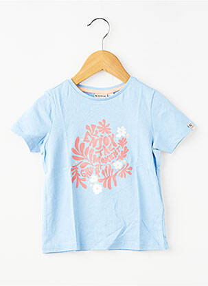 Tricou croială dreaptă mâneci scurte albastru GARCIA fată