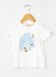 Tricou croială dreaptă mâneci scurte alb GARCIA fată