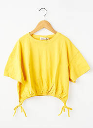 Tricou croială dreaptă mâneci scurte galben MOLLY BRACKEN fată
