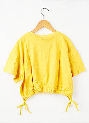 Tricou croială dreaptă mâneci scurte galben MOLLY BRACKEN fată