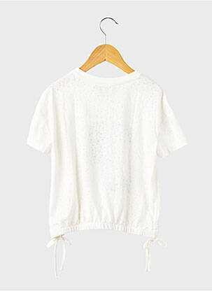 Tricou croială dreaptă mâneci scurte alb GARCIA fată