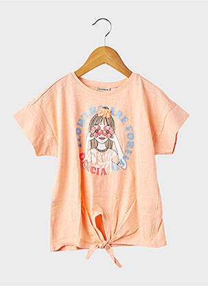 Tricou croială dreaptă mâneci scurte portocalie GARCIA fată
