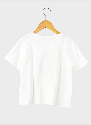 Tricou croială dreaptă mâneci scurte alb IKKS fată