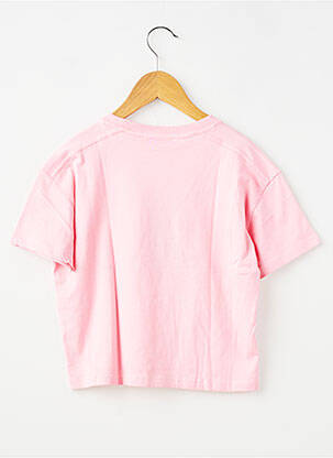 Tricou croială dreaptă mâneci scurte roz GARCIA fată