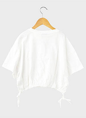 Tricou croială dreaptă mâneci scurte alb MOLLY BRACKEN fată