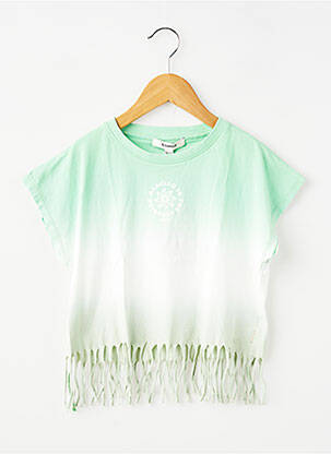 Tricou croială dreaptă mâneci scurte verde GARCIA fată