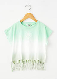 Tricou croială dreaptă mâneci scurte verde GARCIA fată