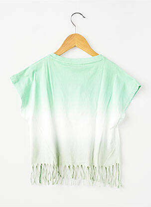 Tricou croială dreaptă mâneci scurte verde GARCIA fată