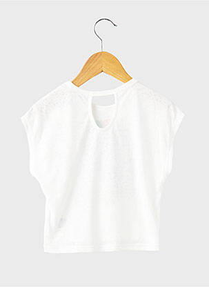 Tricou croială dreaptă mâneci scurte alb GARCIA fată